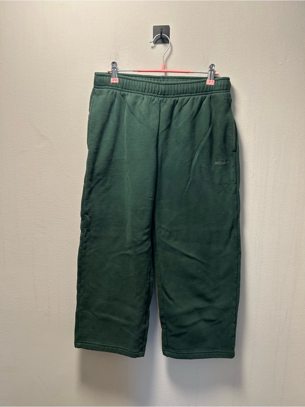 Aritzia Wide Leg Dark Green Sweatpants